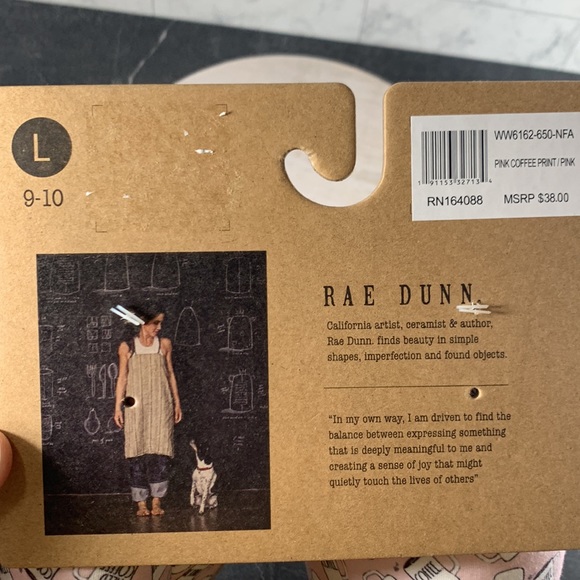 SealedNWT Rae Dunn slippers size L pink with mugs pattern on it HAPPY COFFEE B… - Picture 5 of 5